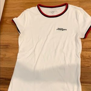 White ringer tee